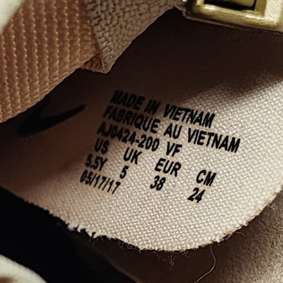 Nike SF Air Force 1 Mid GS MUSHROOM AJ0424-200 Size 5.5y WORN - Picture 8 of 8